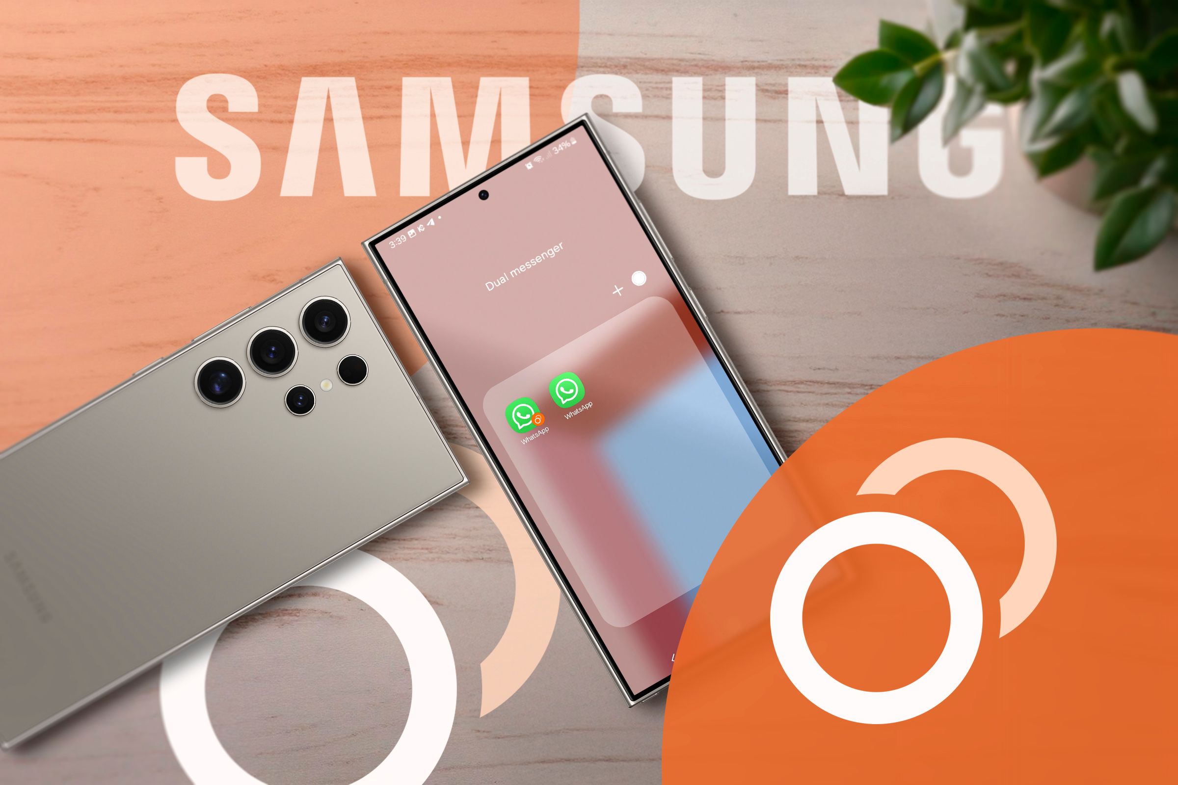 Two Samsung Phones On A Wooden Surface With The Dual Messenger Icon Beside Them.jpg